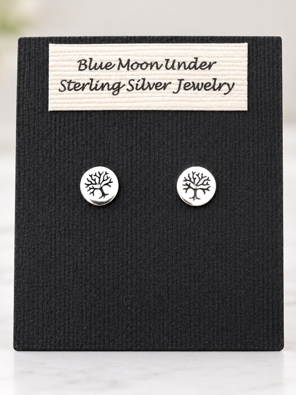 NWT 925 Sterling Silver Tree of Life Stud Earrings NEW